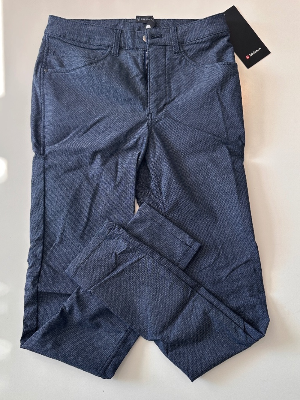 Lululemon ABC Pant Slim 34"L TC Heathered Deep Navy Men's Size 28 NWT